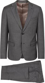Suitable Kostuum Sharkskin Kostuum Wol Taupe