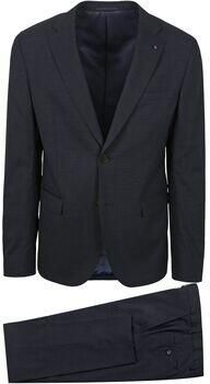 Suitable Kostuum Strato Pied De Poule Kostuum Wol Navy