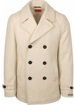 Suitable Mantel Coat Caban Wol Blend Ecru