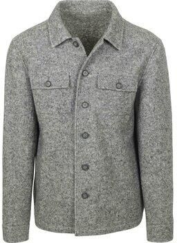 Suitable Onderhemd Overshirt Boiled Wool Blend Grijs