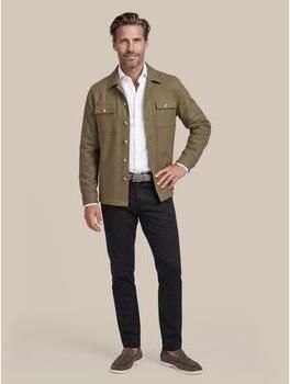 Suitable Onderhemd Overshirt Herringbone Groen
