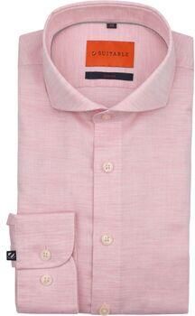 Suitable Overhemd Lange Mouw Melange Overhemd Roze