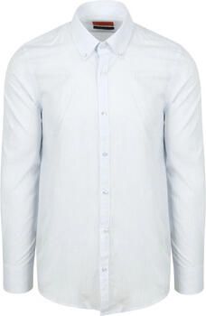 Suitable Overhemd Lange Mouw Overhemd Cotton Slub Lichtblauw