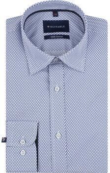 Suitable Overhemd Lange Mouw Overhemd Dotty Print Blauw