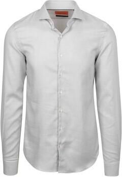 Suitable Overhemd Lange Mouw Overhemd Extra Lange Mouwen Print Taupe