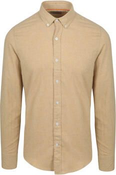 Suitable Overhemd Lange Mouw Overhemd Flanel Beige