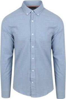 Suitable Overhemd Lange Mouw Overhemd Flanel Lichtblauw