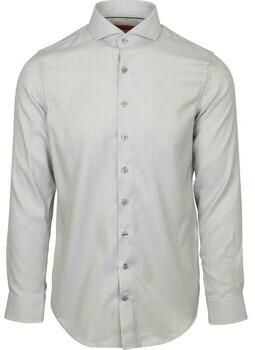 Suitable Overhemd Lange Mouw Overhemd Jacquard Luxe Groen