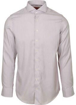 Suitable Overhemd Lange Mouw Overhemd Jacquard Luxe Rood