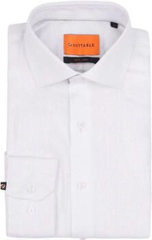 Suitable Overhemd Lange Mouw Overhemd Linnen Wit