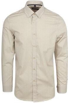 Suitable Overhemd Lange Mouw Overhemd Print Beige