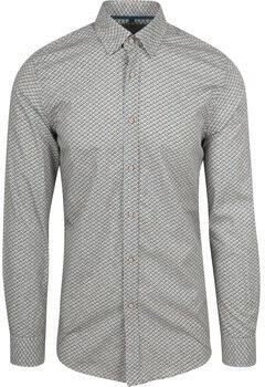 Suitable Overhemd Lange Mouw Overhemd Print Blauw