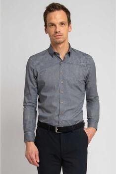 Suitable Overhemd Lange Mouw Overhemd Print Donkerblauw