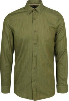 Suitable Overhemd Lange Mouw Overhemd Washed Groen