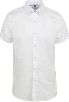 Suitable Overhemd Lange Mouw Short Sleeve Overhemd Linnen Wit