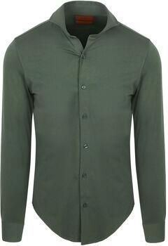 Suitable Overhemd Lange Mouw Sorona Overhemd Donkergroen