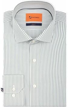 Suitable Overhemd Lange Mouw Twill Overhemd Extra Lange Mouw Streep Groen