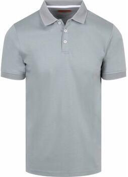Suitable Polo Shirt Korte Mouw Boris Poloshirt Cement Groen