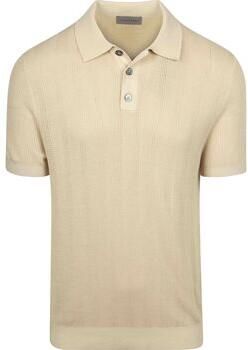 Suitable Polo Shirt Korte Mouw Knitted Jacquard Polo Sand