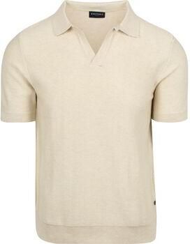 Suitable Polo Shirt Korte Mouw Knitted Polo Riva Harring Ecru