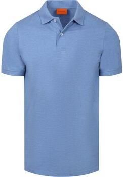 Suitable Polo Shirt Korte Mouw Polo MEL Pique Mid Blue