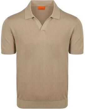 Suitable Polo Shirt Korte Mouw Polo Riva Compact Taupe