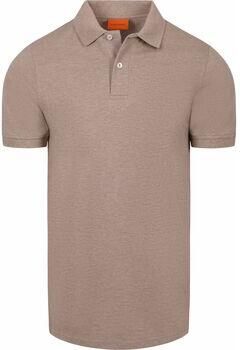 Suitable Polo Shirt Korte Mouw Poloshirt MEL Pique Camel