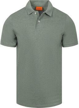 Suitable Polo Shirt Korte Mouw Poloshirt MEL Pique Groen