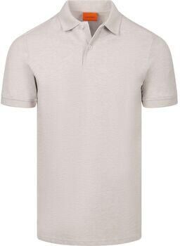 Suitable Polo Shirt Korte Mouw Poloshirt MEL Pique Sand