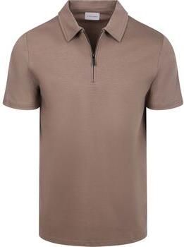 Suitable Polo Shirt Korte Mouw Poloshirt Silky Taupe
