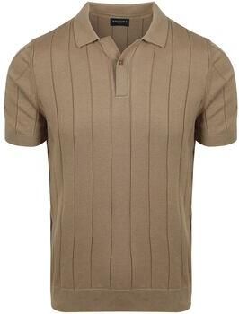Suitable Polo Shirt Korte Mouw Respect Polo Drop Needle Taupe