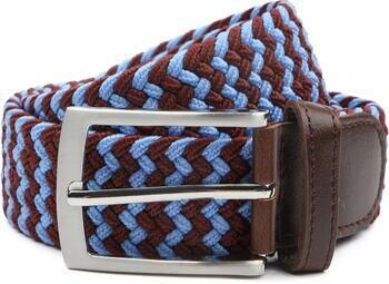 Suitable Riem Geweven Riem Bruin Blauw