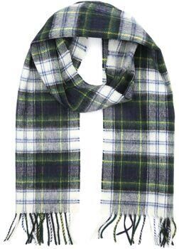 Suitable Sjaal Ruit Merino Wol Navy Multicolour