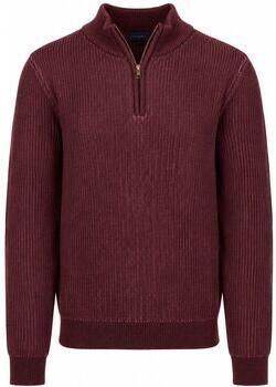 Suitable Sweater Bico Half Zip Trui Burgundy