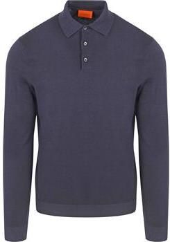 Suitable Sweater Compact Cotton Poloshirt Navy