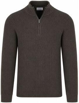 Suitable Sweater Half Zip Trui Patch Olive