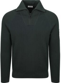 Suitable Sweater Half Zip Trui Tias Cooldry Knit Mosgroen