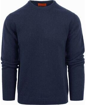 Suitable Sweater Lamswol Trui Ronde Hals Navy