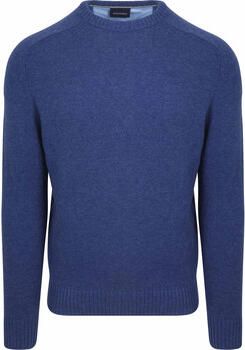 Suitable Sweater Lamswol Trui Ronde Hals Royal Blauw