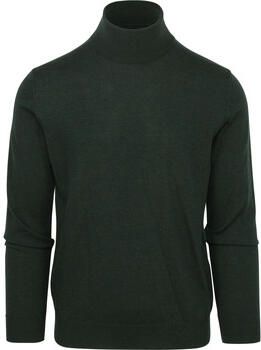 Suitable Sweater Merino Coltrui Donkergroen