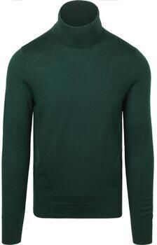 Suitable Sweater Merino Coltrui Donkergroen