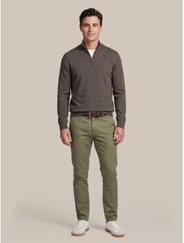 Suitable Sweater Merino Half Zip Trui Bruin