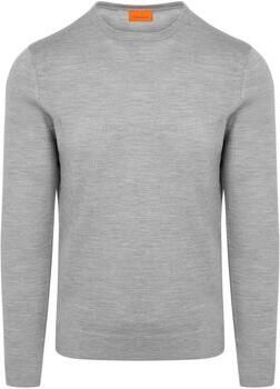 Suitable Sweater Merino Pullover Mid Grijs