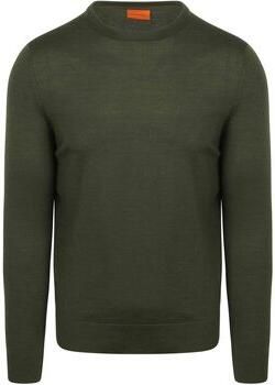 Suitable Sweater Merino Pullover Military Groen