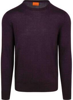 Suitable Sweater Merino Pullover Paars