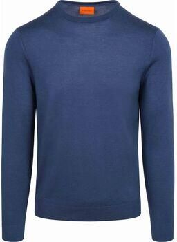 Suitable Sweater Merino Pullover Royal Blauw