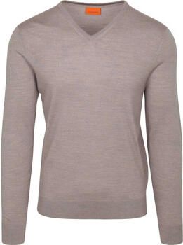 Suitable Sweater Merino Pullover V-Hals Greige
