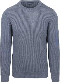 Suitable Sweater Mou Trui Melange Blauw