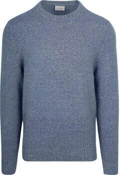Suitable Sweater Pullover Boiled Wool Blauw