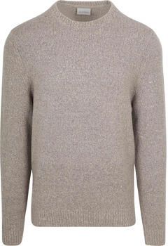 Suitable Sweater Pullover Boiled Wool Taupe